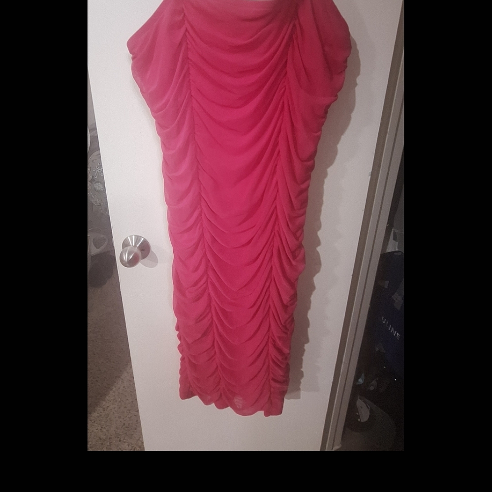 Torrid Strapless Pink Ruched Dress